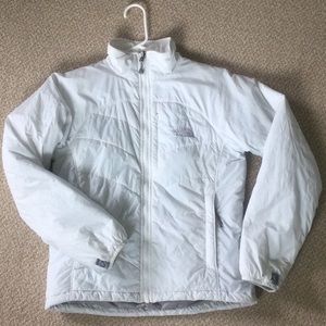 White The North face jacket in small good condition